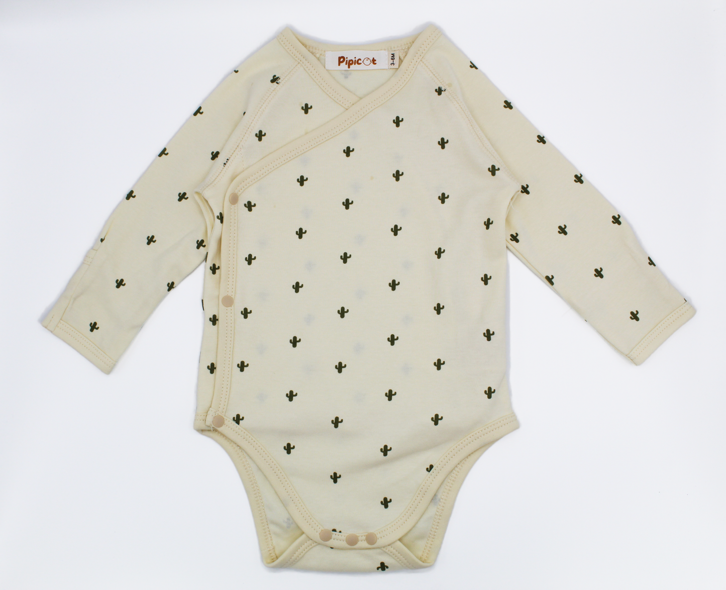 Set body a manica lunga e pantaloni in cotone organico