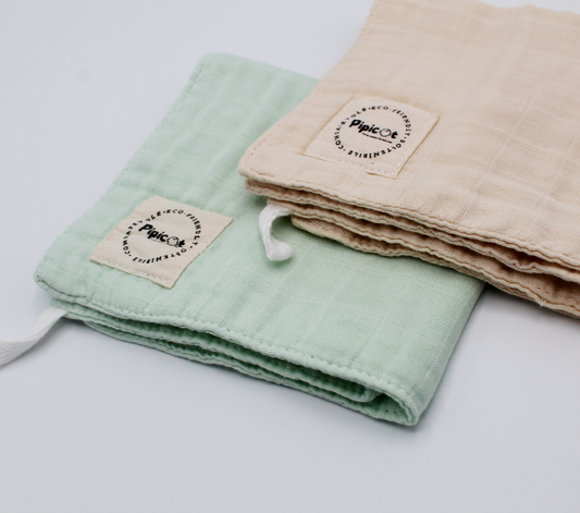 Set 2 pezzi mussole neonato in cotone – Made in Italy