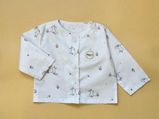 Camicina artigianale con scollo tondo – Cotone OEKO-TEX®, made in Italy