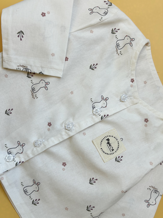 Camicina artigianale con scollo tondo – Cotone OEKO-TEX®, made in Italy