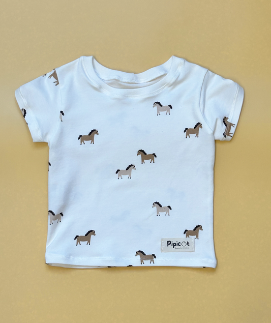 T shirt T-shirt in jersey di cotone elasticizzato - made in Italy