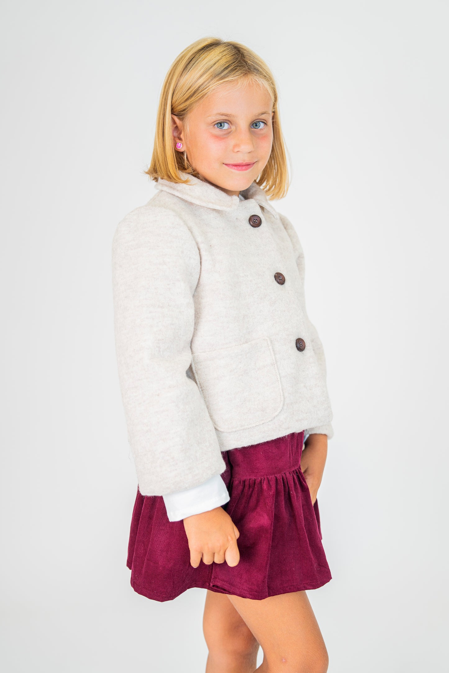 Cappotto corto in lana 100% mulesing free