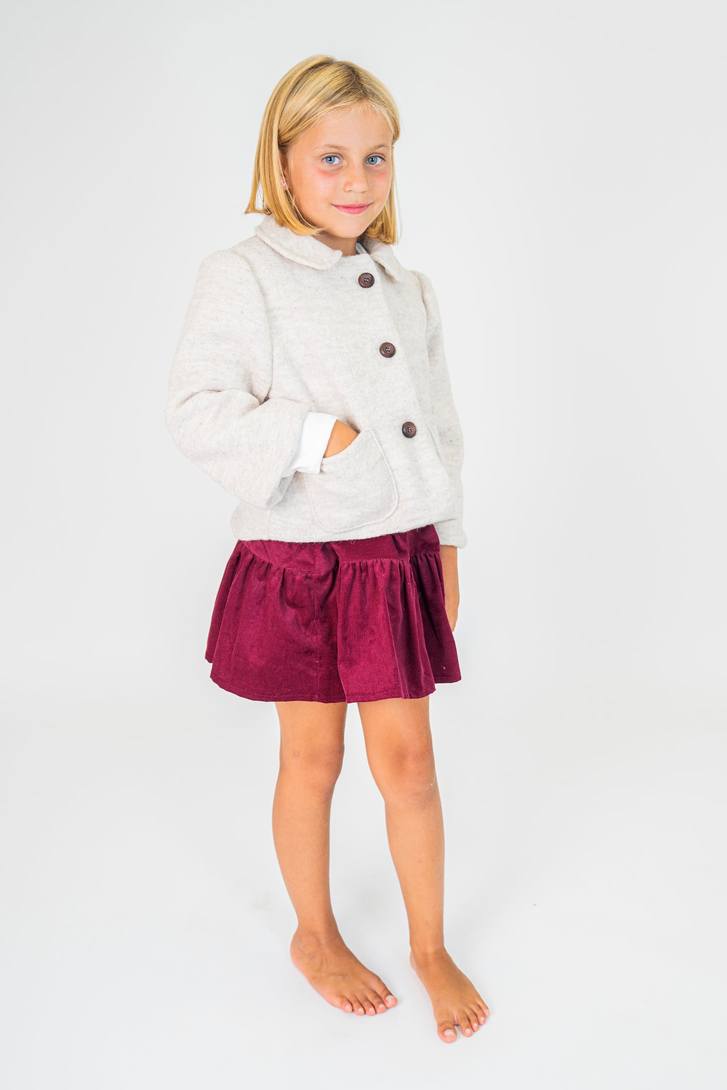 Cappotto corto in lana 100% mulesing free