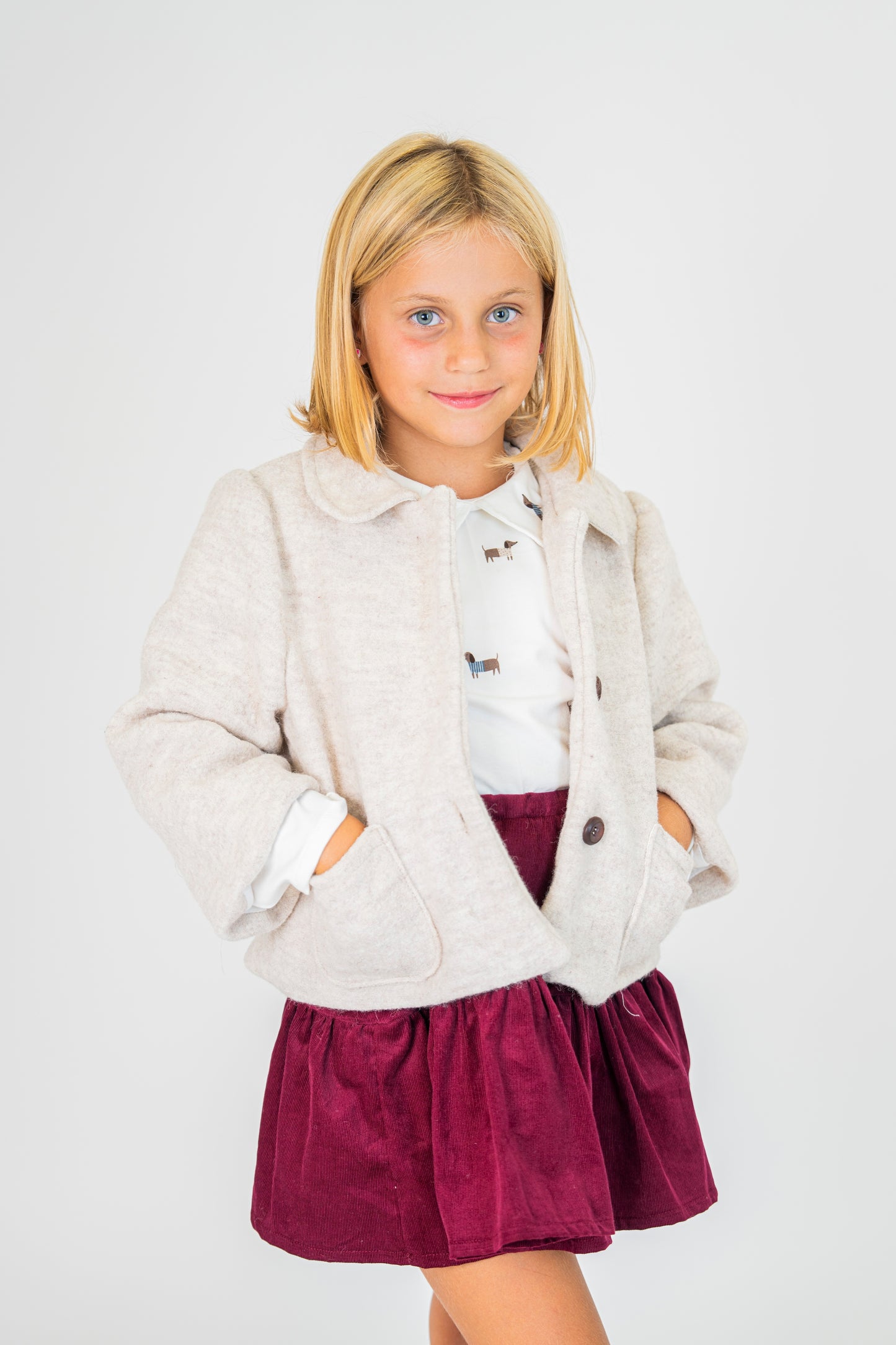 Cappotto corto in lana 100% mulesing free