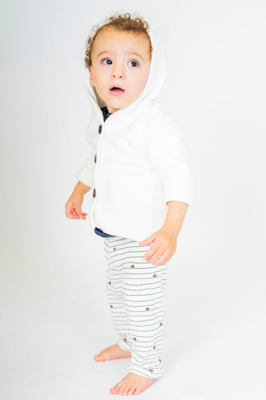 Giacca in pile di cotone con cappuccio