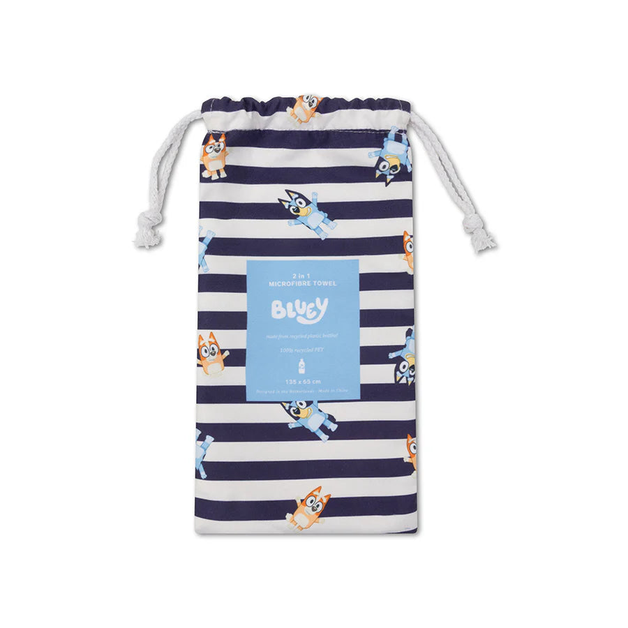 Toalla de playa de microfibra azul 135 x 65 cm